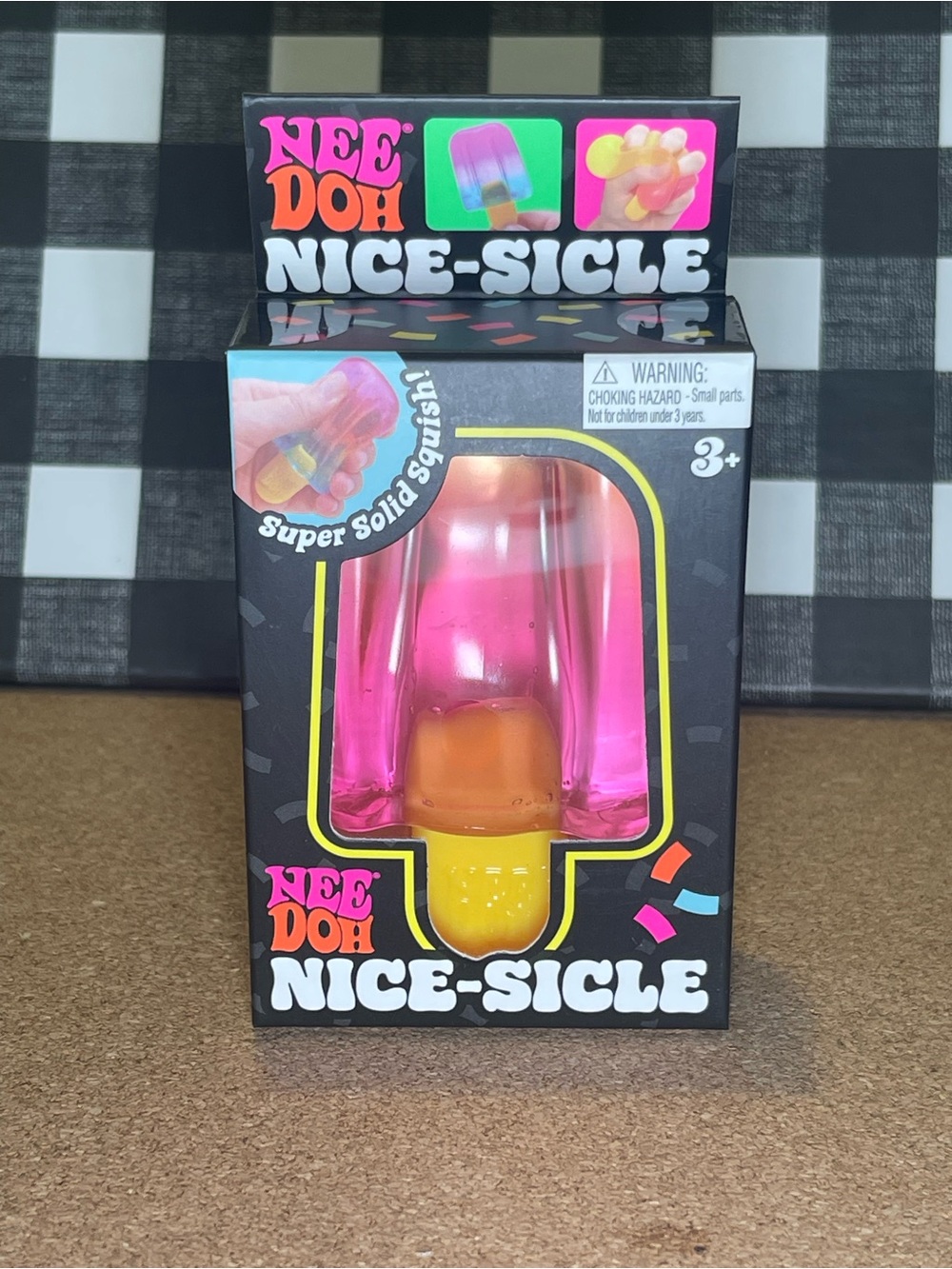 Nice-Sicle Pink and Yellow Super Solid Squish Toy